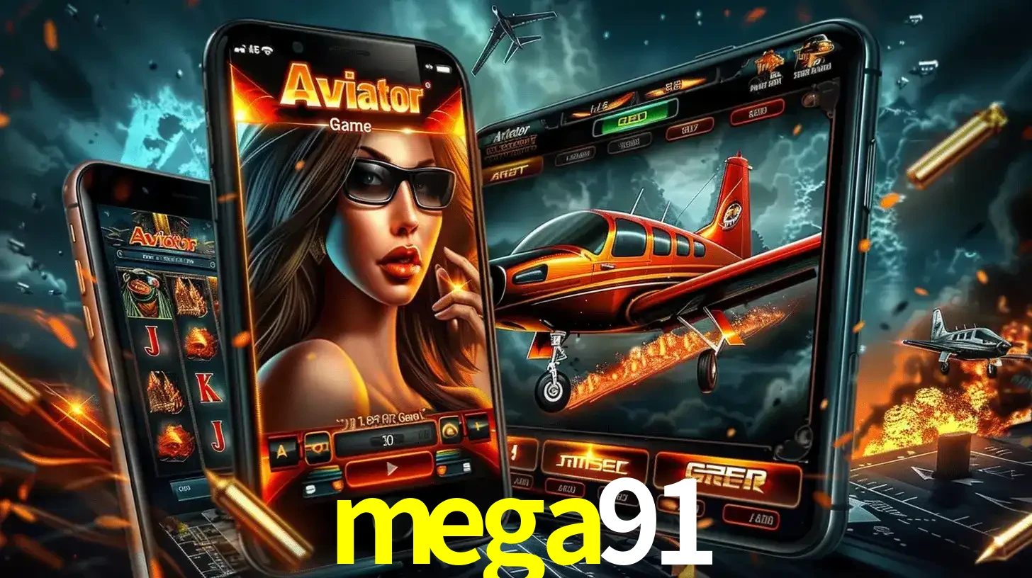 O popular jogo de apostas Aviator exibido em vários celulares e tablets, mostrando a interface emocionante e a ação de voo disponíveis para jogar agora no mega91.